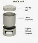 Residential unit inside view with bag roll and receptacle